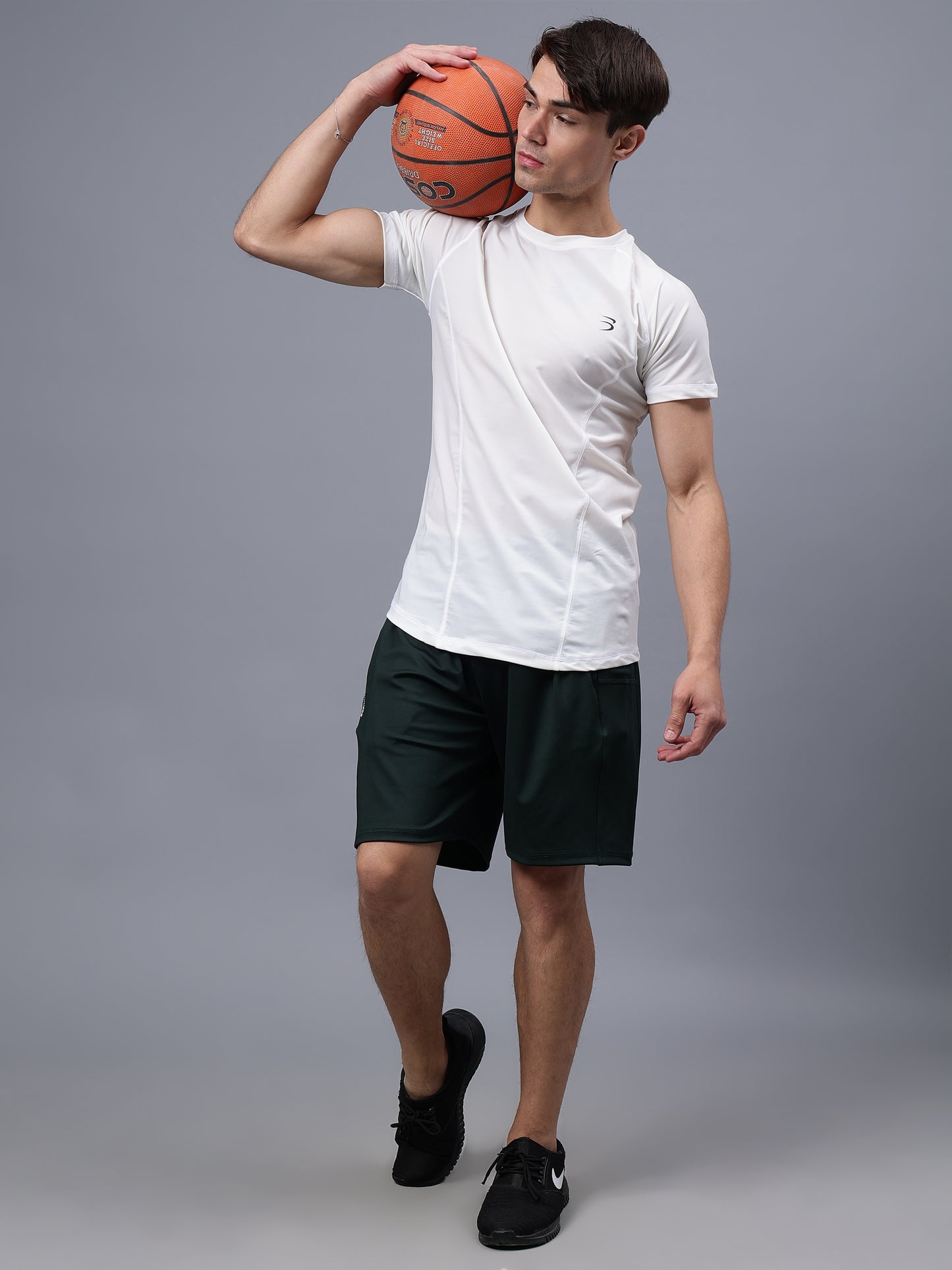 Round Neck Apple Cut T Shirt | Men's Half Sleeve Apple Cut T-Shirt | Round Neck Solid Regular Fit T-Shirt for Men's-White