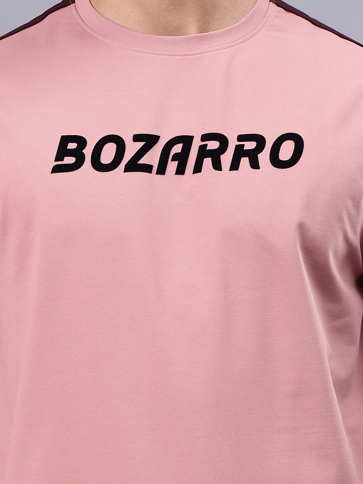 Round neck Oversized t shirt-light pink
