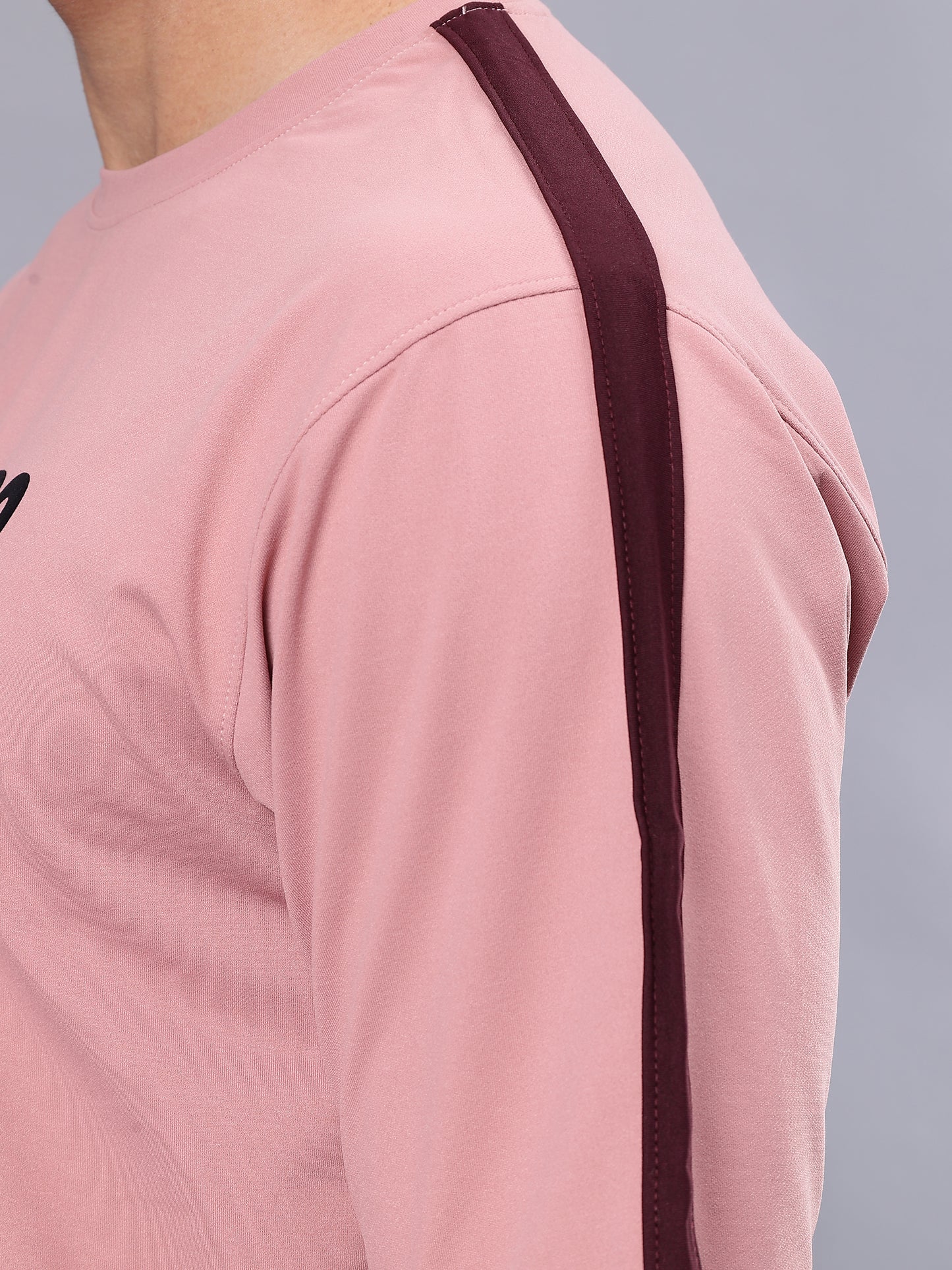 Round Neck Oversized Fit Drop Shoulder Half Sleeves T-Shirt for Men | Men's Printed Oversized T shirt-Pink