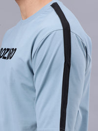 Round neck Oversized t shirt-light blue