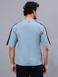 Round neck Oversized t shirt-light blue