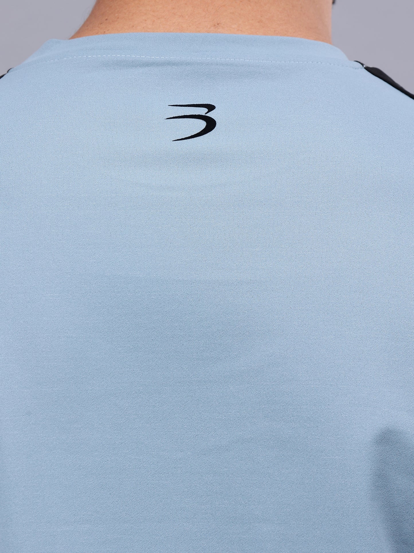 Round Neck Oversized Fit Drop Shoulder Half Sleeves T-Shirt for Men | Men's Printed Oversized T shirt-Sky Blue