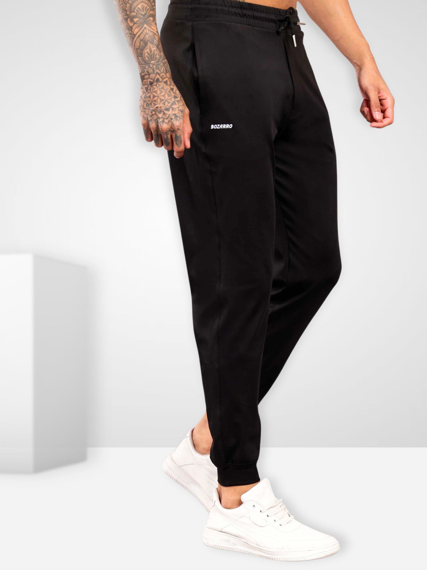 Men's Regular Fit Running Track Pants | Slim Fit Track Pants | Super Stretchable Track Pant for Men - Black