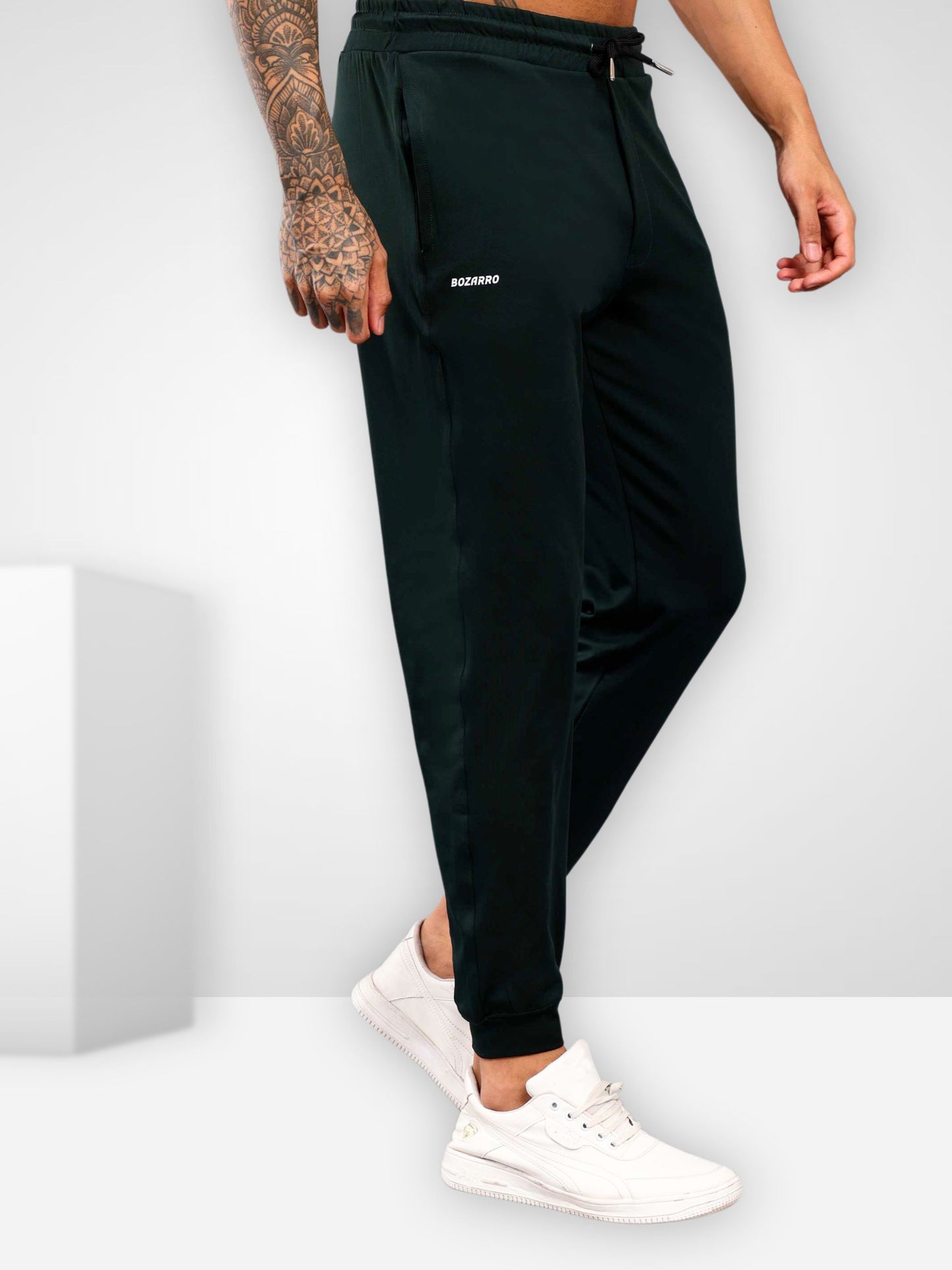 Men's Regular Fit Running Track Pants | Slim Fit Track Pants | Super Stretchable Track Pant for Men - Dark Green