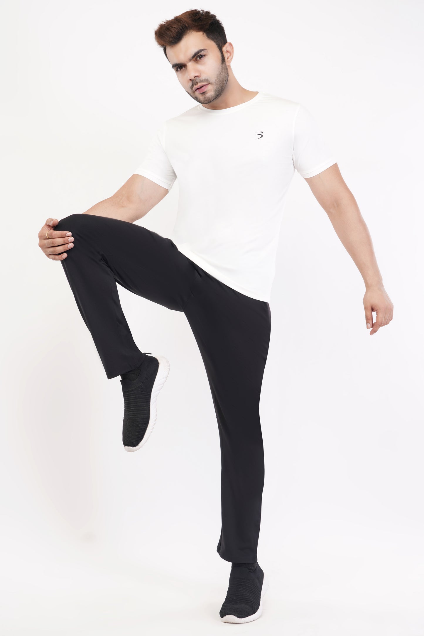 Men's Regular Fit Running Track Pants | Slim Fit Track Pants | Super Stretchable Track Pant for Men(TP03) - Black