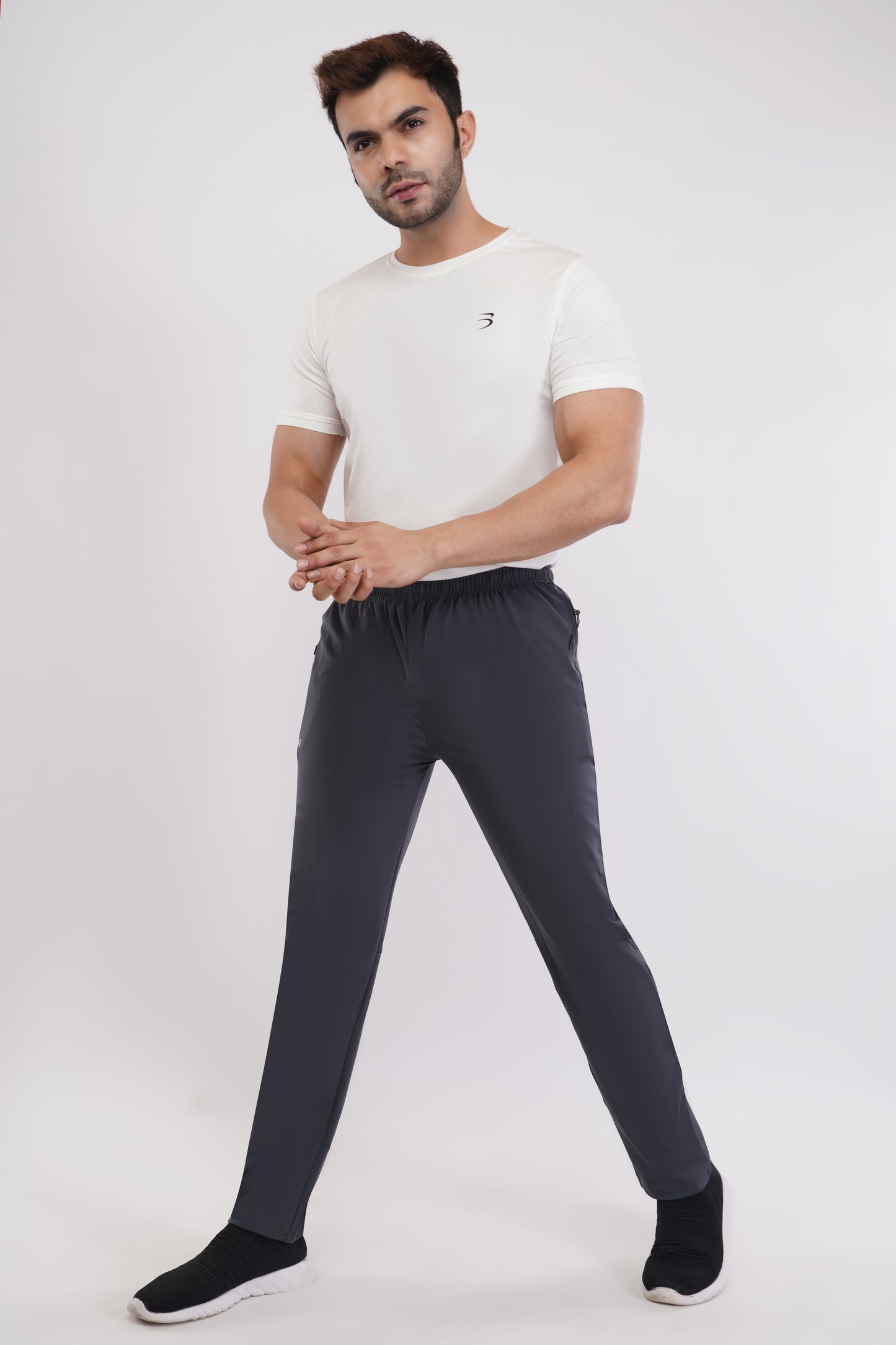 Men's Regular Fit Running Track Pants | Slim Fit Track Pants | Super Stretchable Track Pant for Men(TP03) - Dark Gray