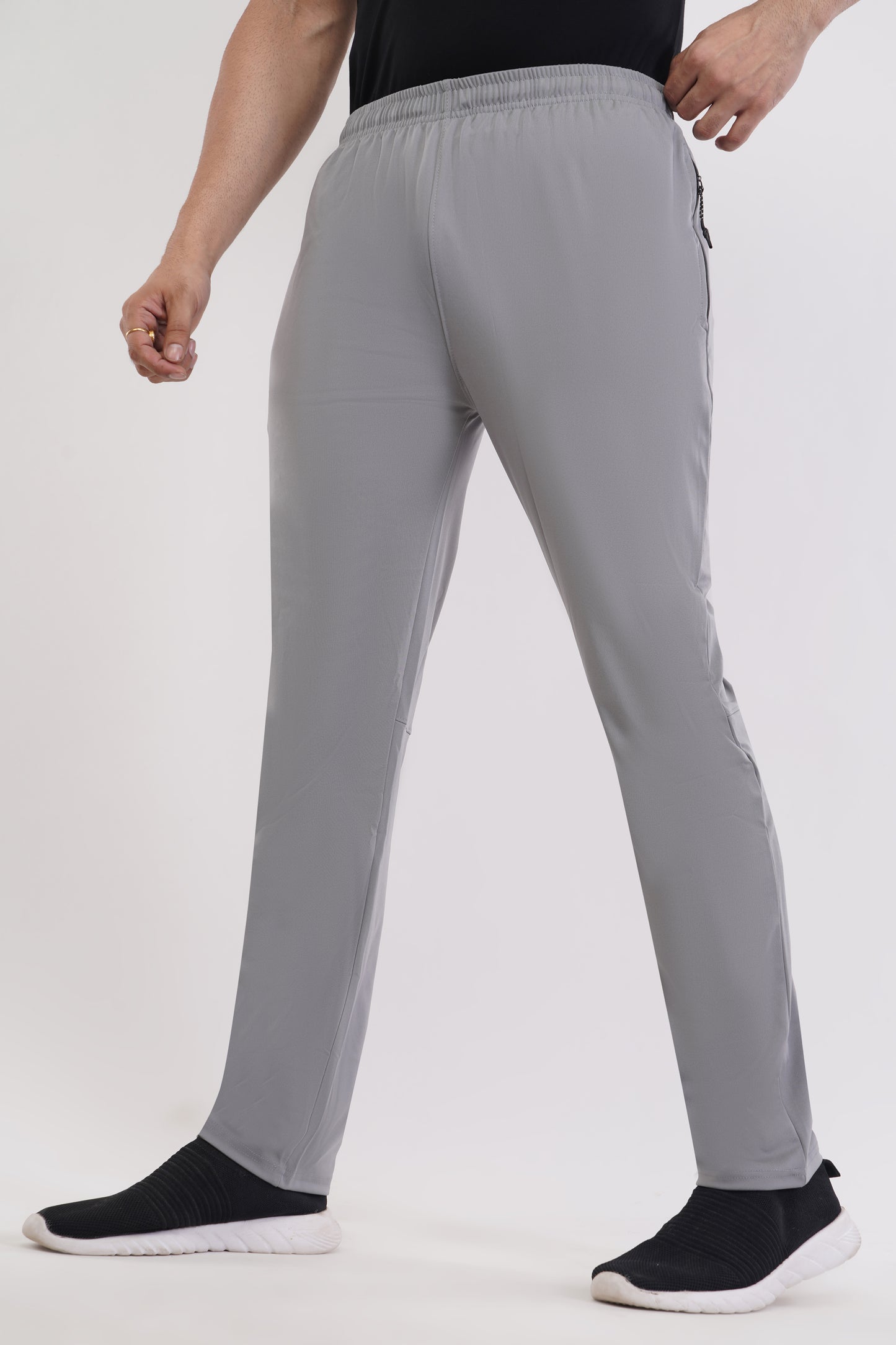 Men's Regular Fit Running Track Pants | Slim Fit Track Pants | Super Stretchable Track Pant for Men(TP03) - Light Gray