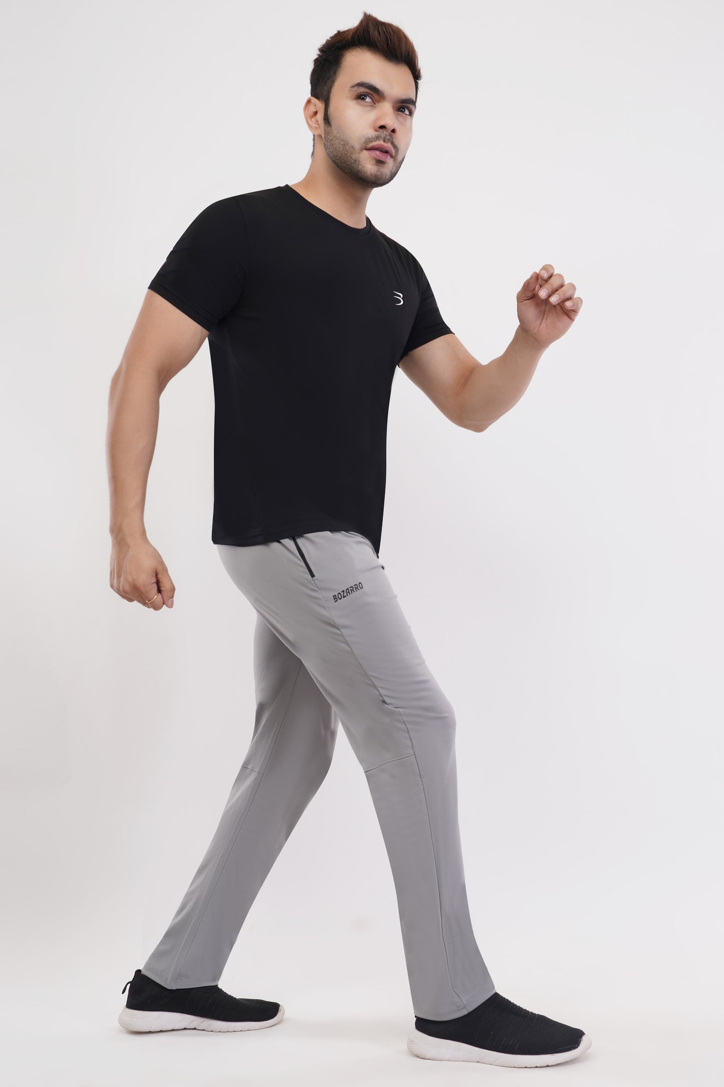 Men's Regular Fit Running Track Pants | Slim Fit Track Pants | Super Stretchable Track Pant for Men(TP03) - Light Gray