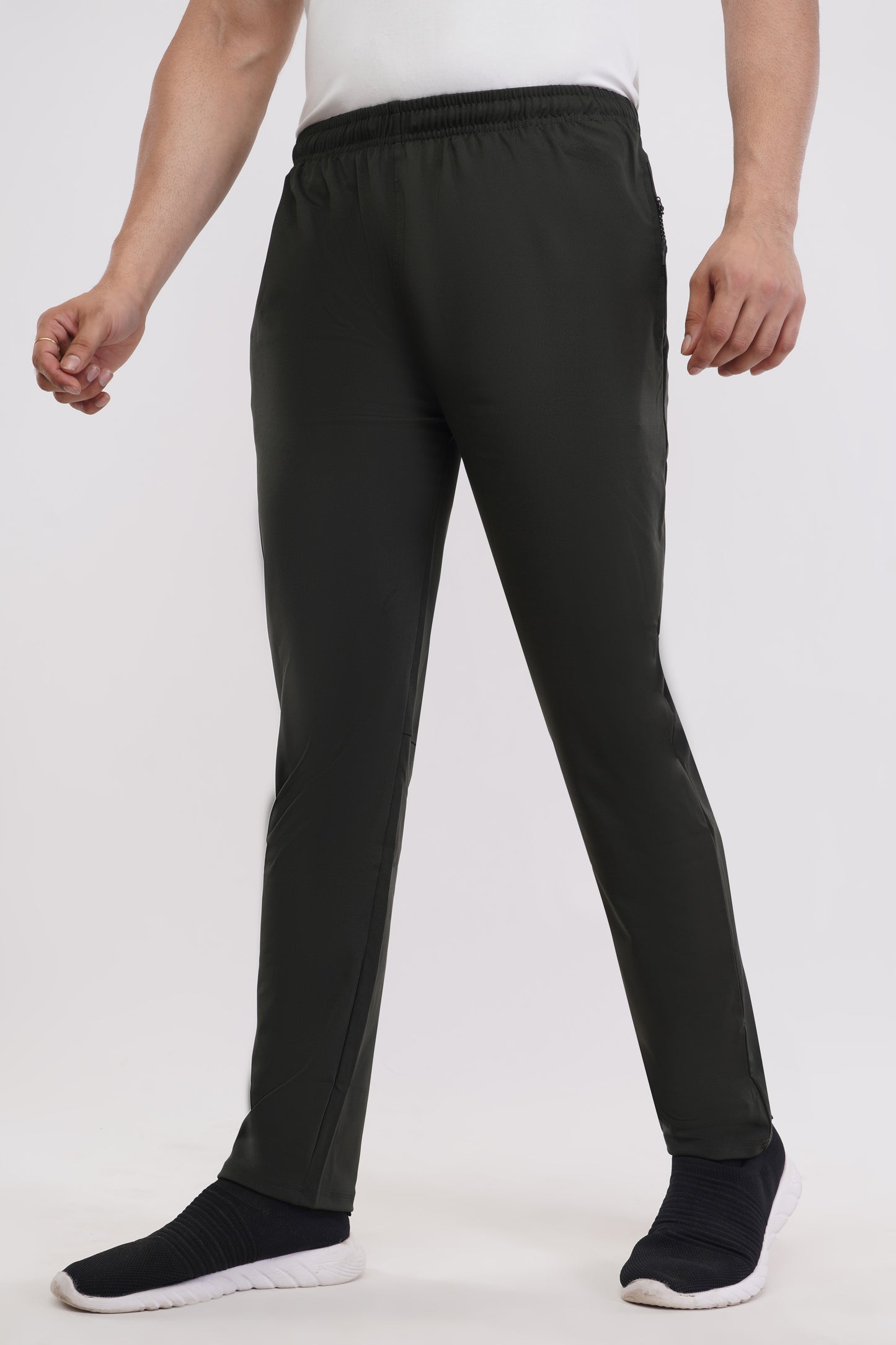 Men's Regular Fit Running Track Pants | Slim Fit Track Pants | Super Stretchable Track Pant for Men(TP03) - Olive Green