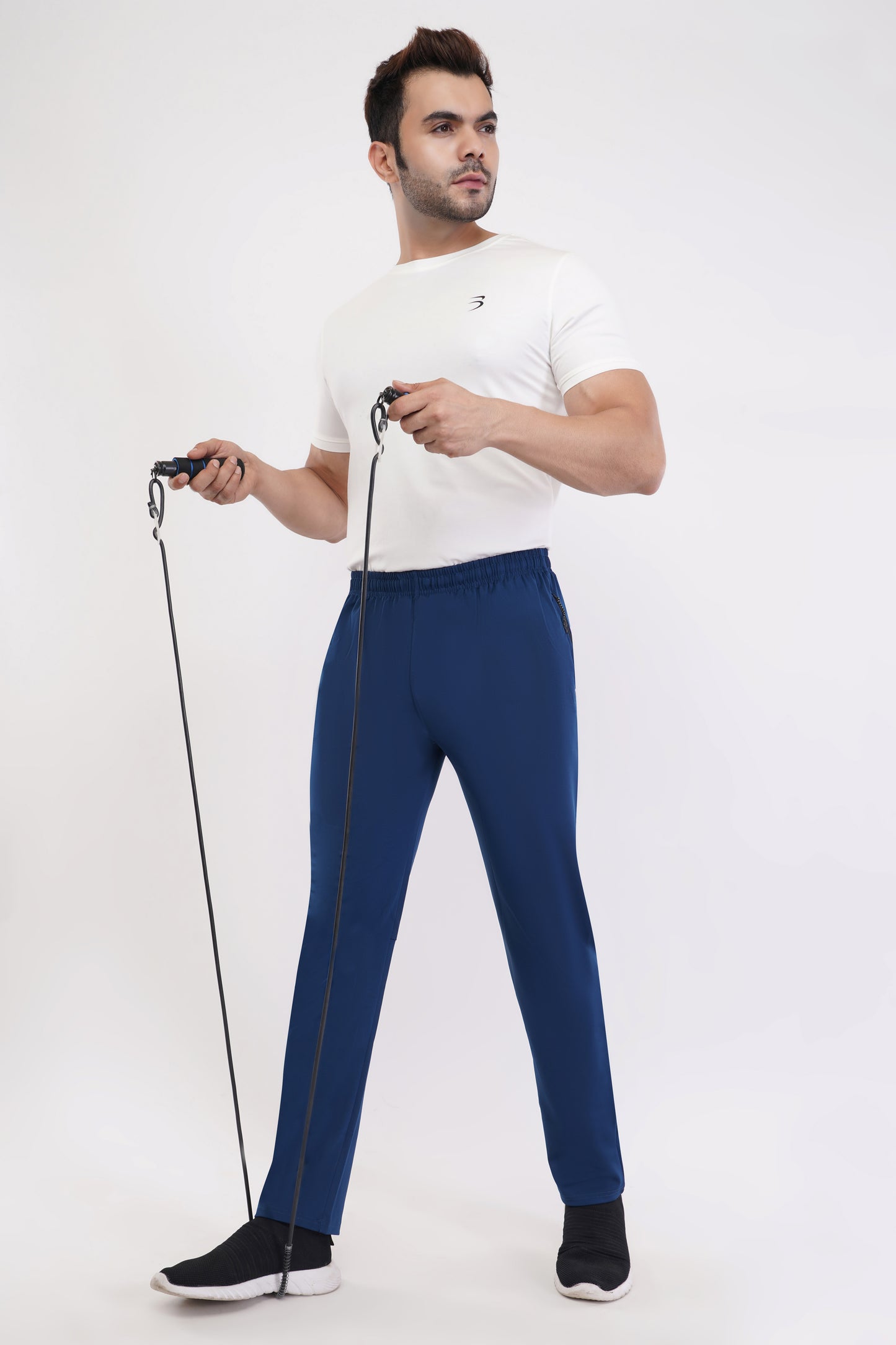 Men's Regular Fit Running Track Pants | Slim Fit Track Pants | Super Stretchable Track Pant for Men(TP03) - Petrol Blue