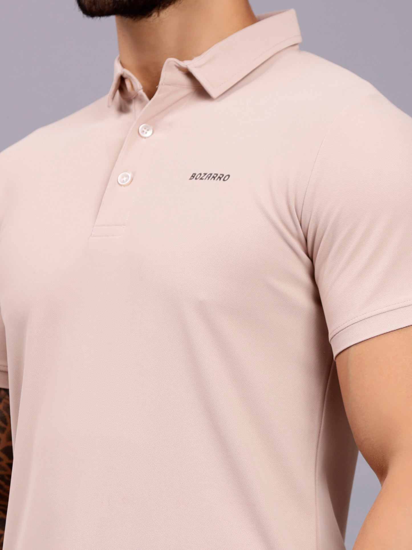Men's Regular Fit Polo T-Shirt | Polo Plain Half Sleeve Casual T-Shirt | Polo T-Shirt for Men(PT01)-Off White