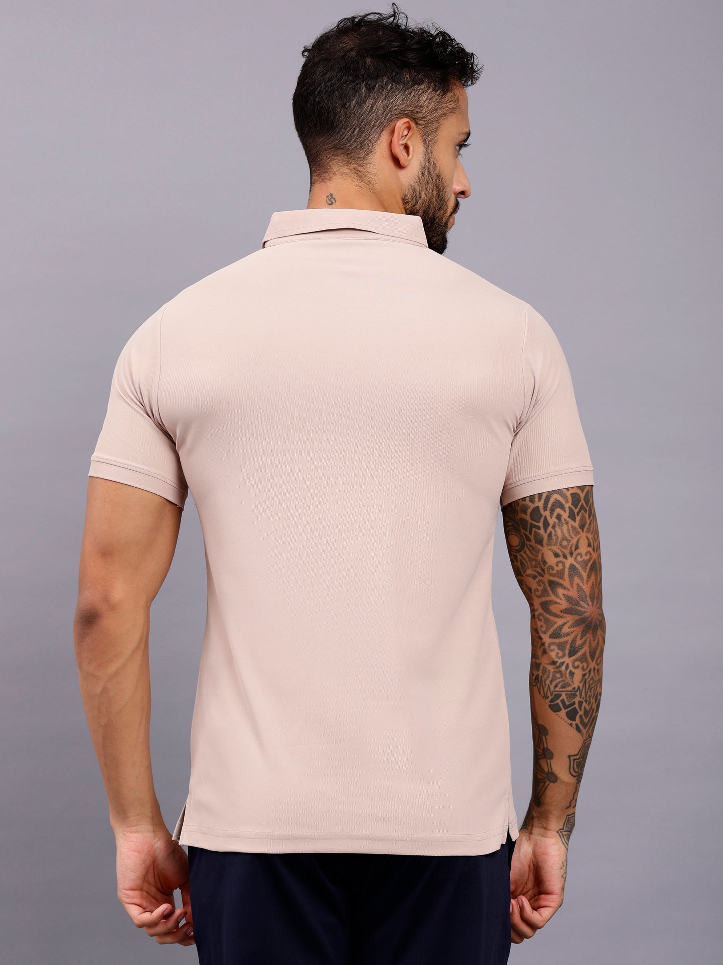 Men's Regular Fit Polo T-Shirt | Polo Plain Half Sleeve Casual T-Shirt | Polo T-Shirt for Men(PT01)-Off White