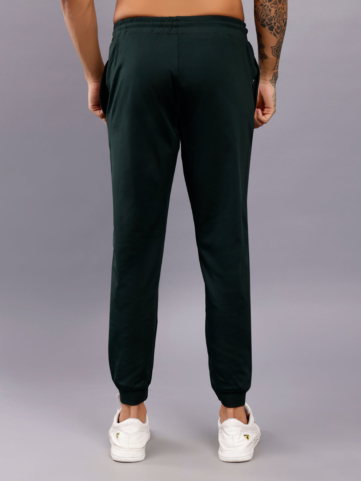 Men's Regular Fit Running Track Pants | Slim Fit Track Pants | Super Stretchable Track Pant for Men - Dark Green