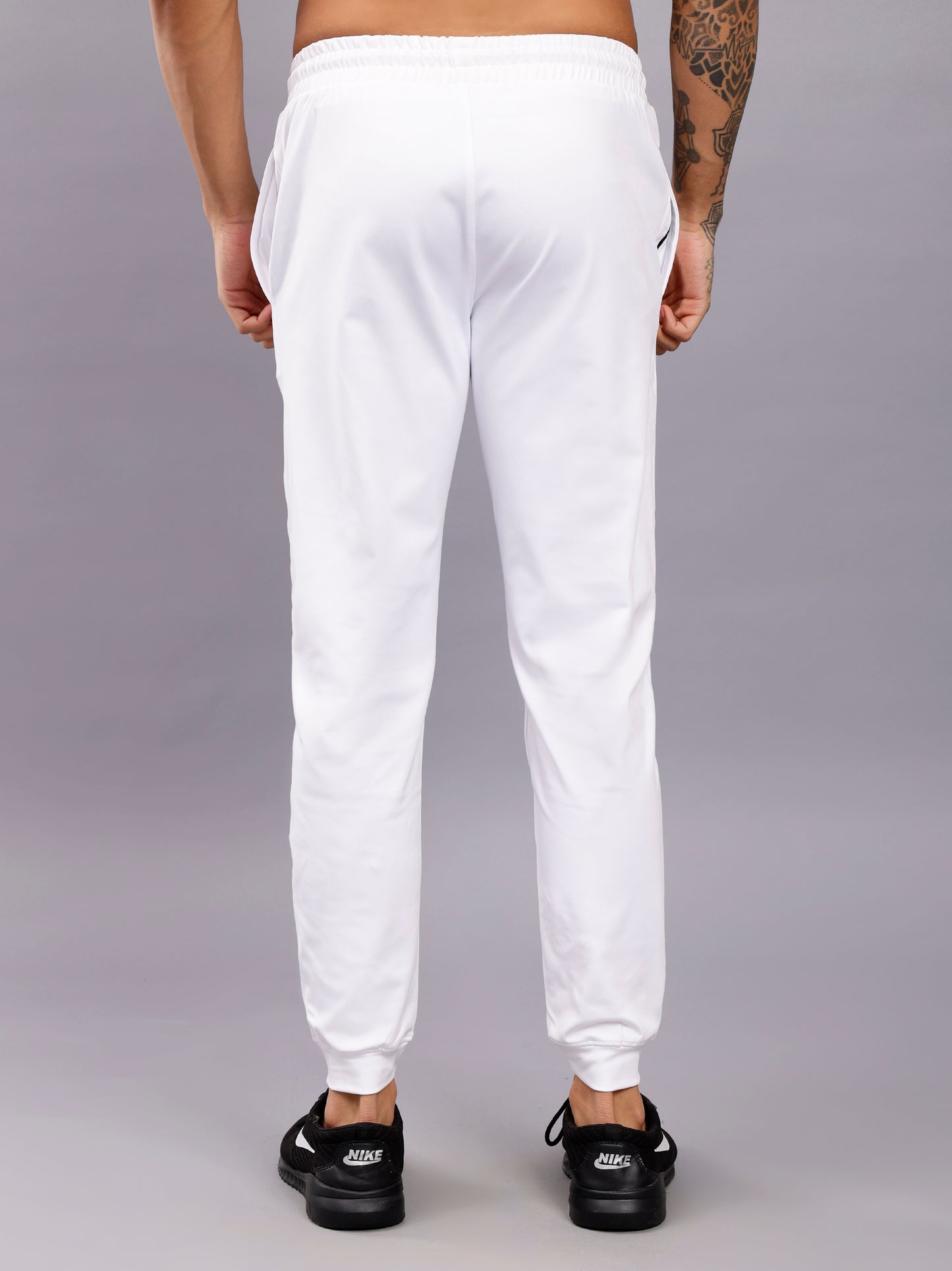 Men's Regular Fit Running Track Pants | Slim Fit Track Pants | Super Stretchable Track Pant for Men - White