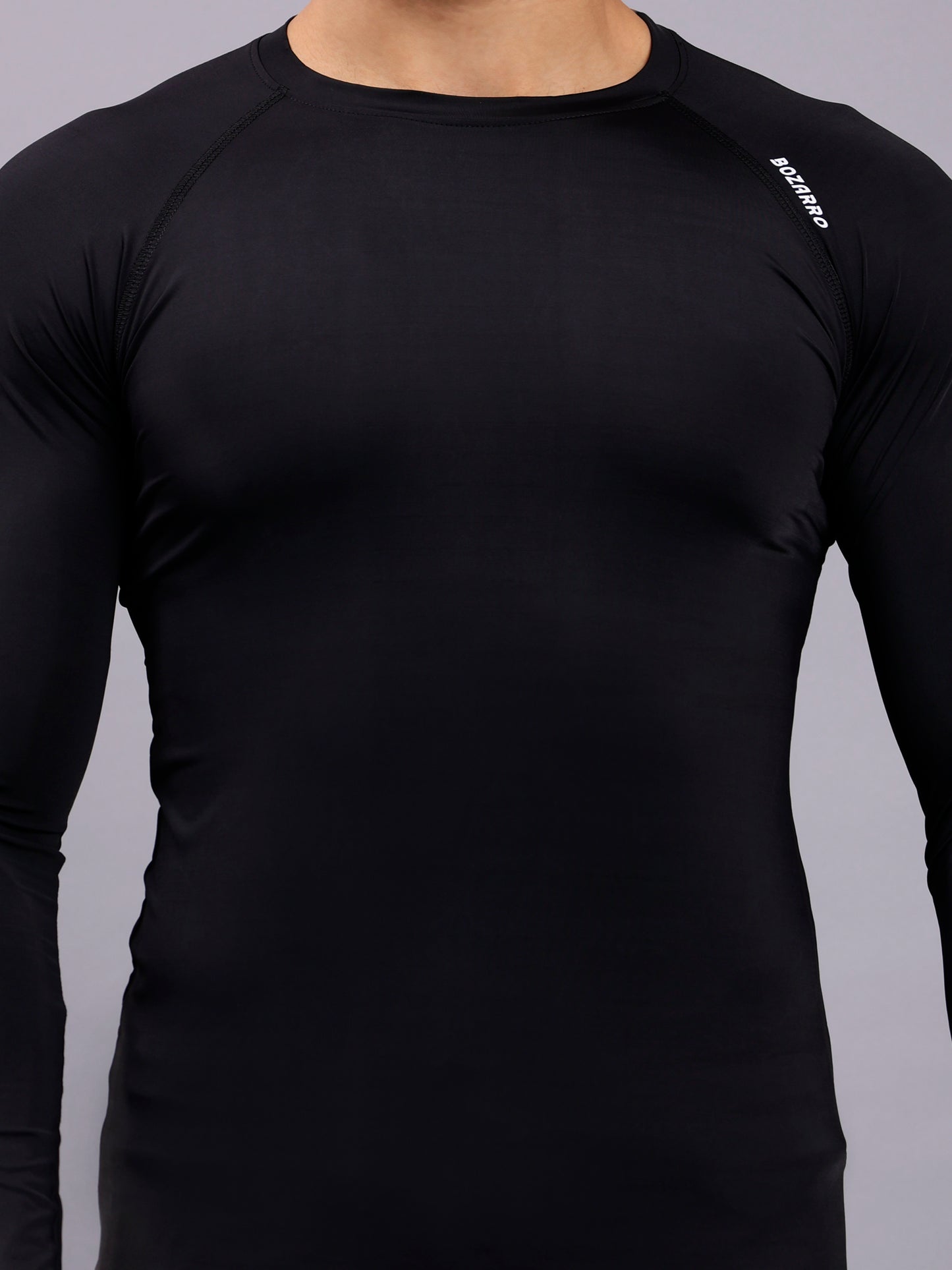 Round neck Compression Full sleeve tshirt- Black