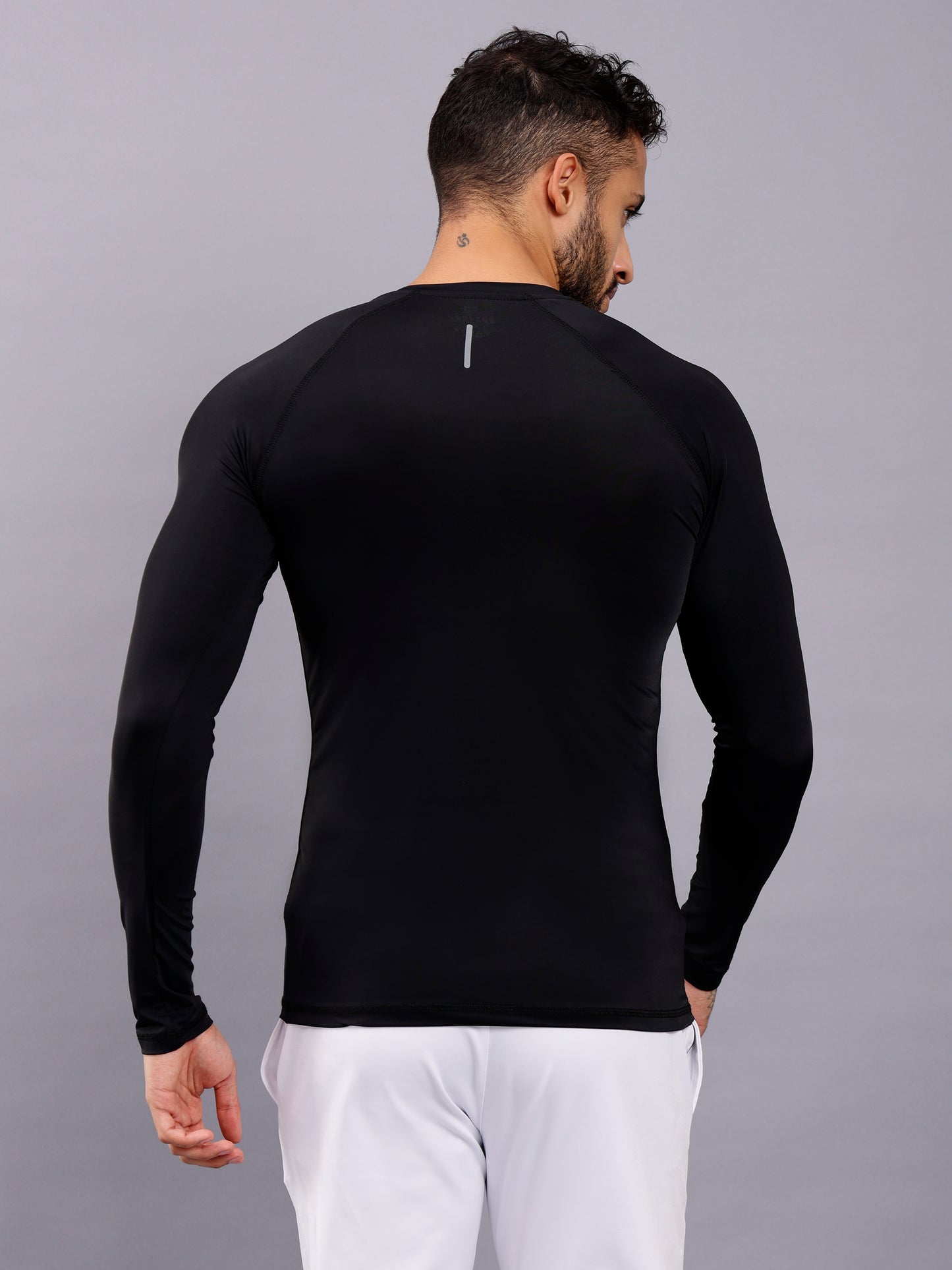 Round neck Compression Full sleeve tshirt- Black