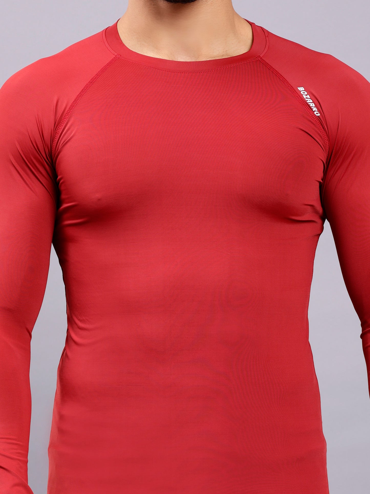 Round neck Compression Full sleeve tshirt- Maroon