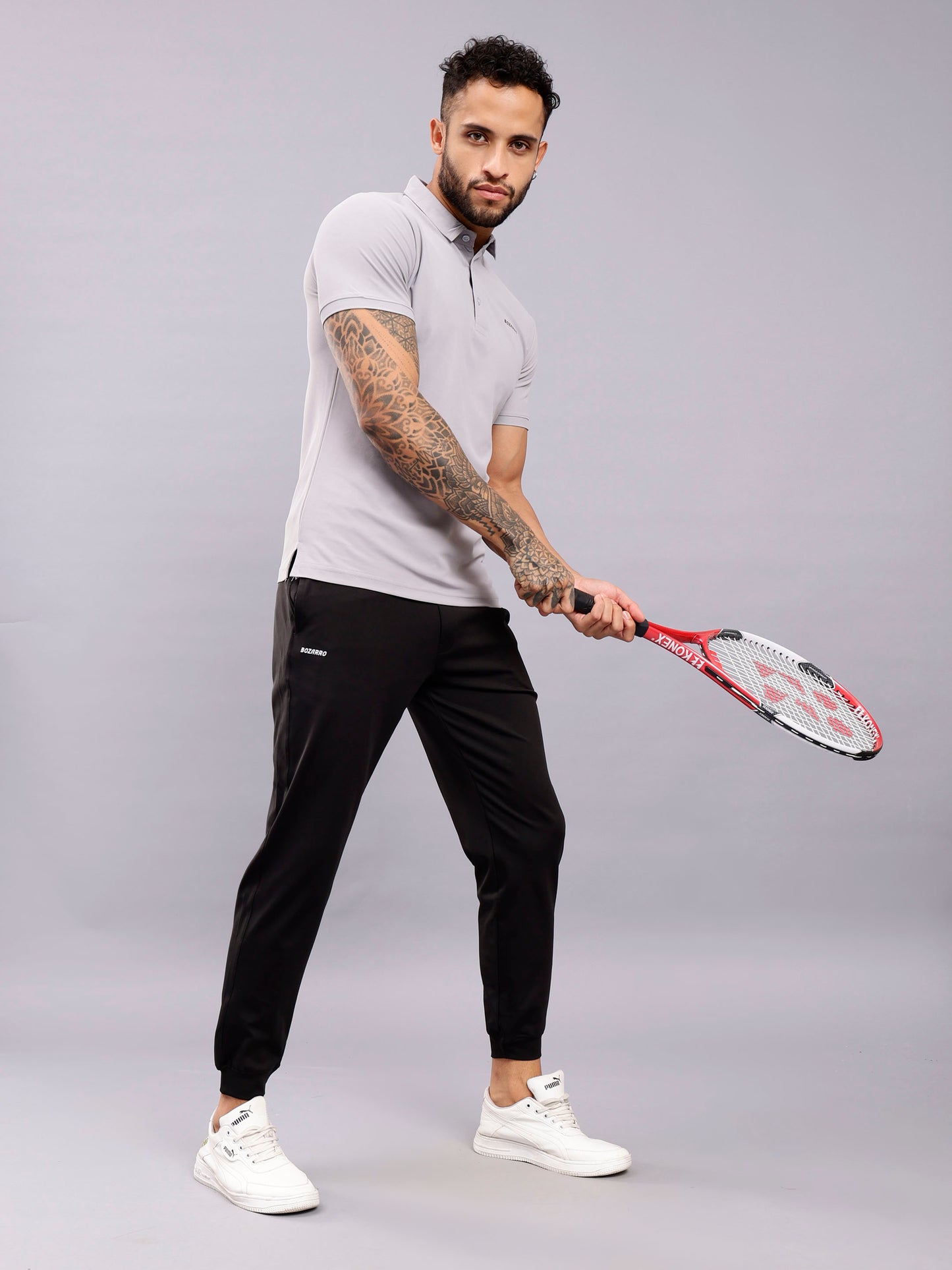 Men's Regular Fit Polo T-Shirt | Polo Plain Half Sleeve Casual T-Shirt | Polo T-Shirt for Men(PT01)-Light Gray