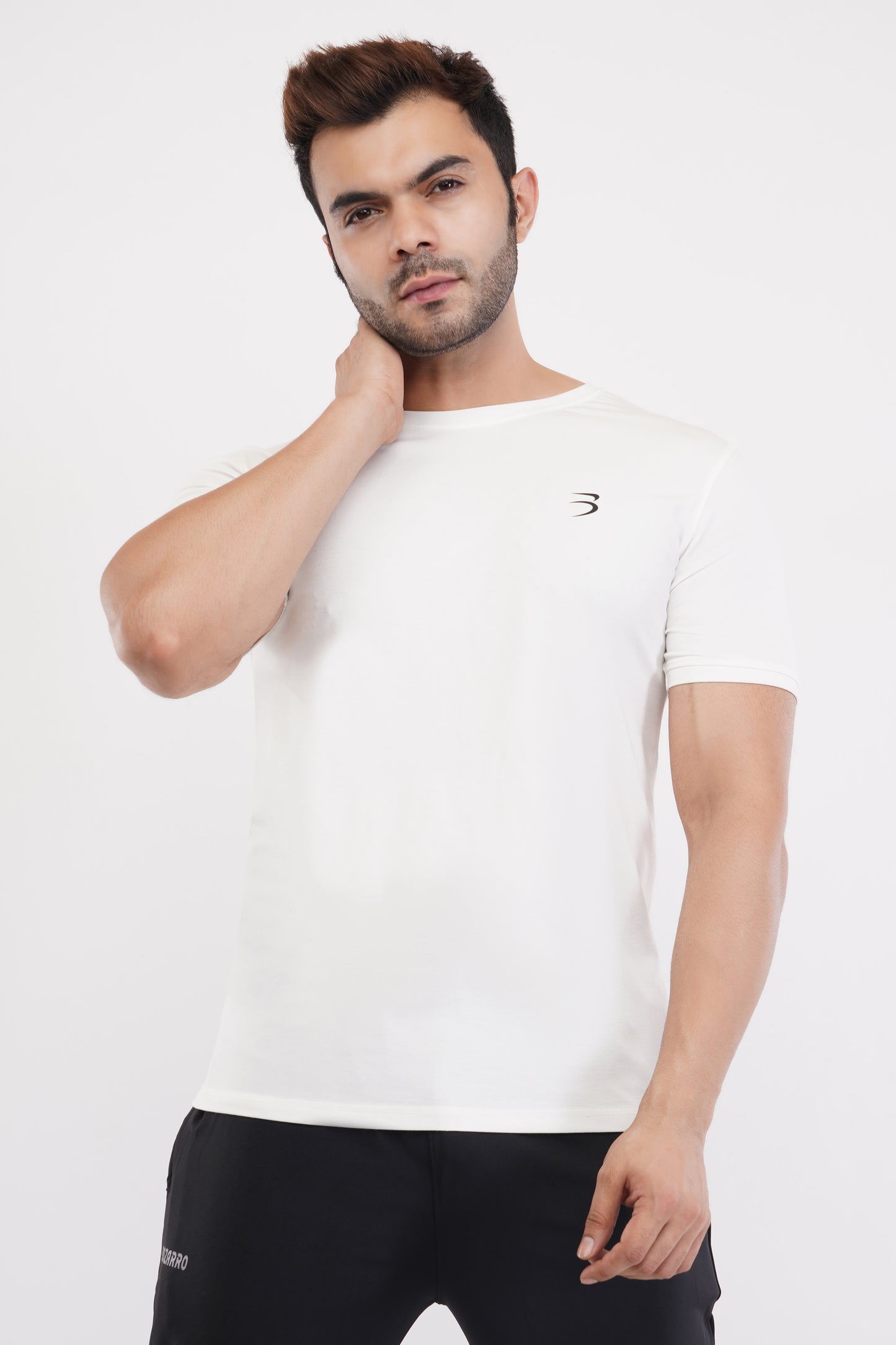 Men's Round Neck T-Shirt | Half Sleeve | Solid Regular Fit T-Shirt For Men(RN08)-White