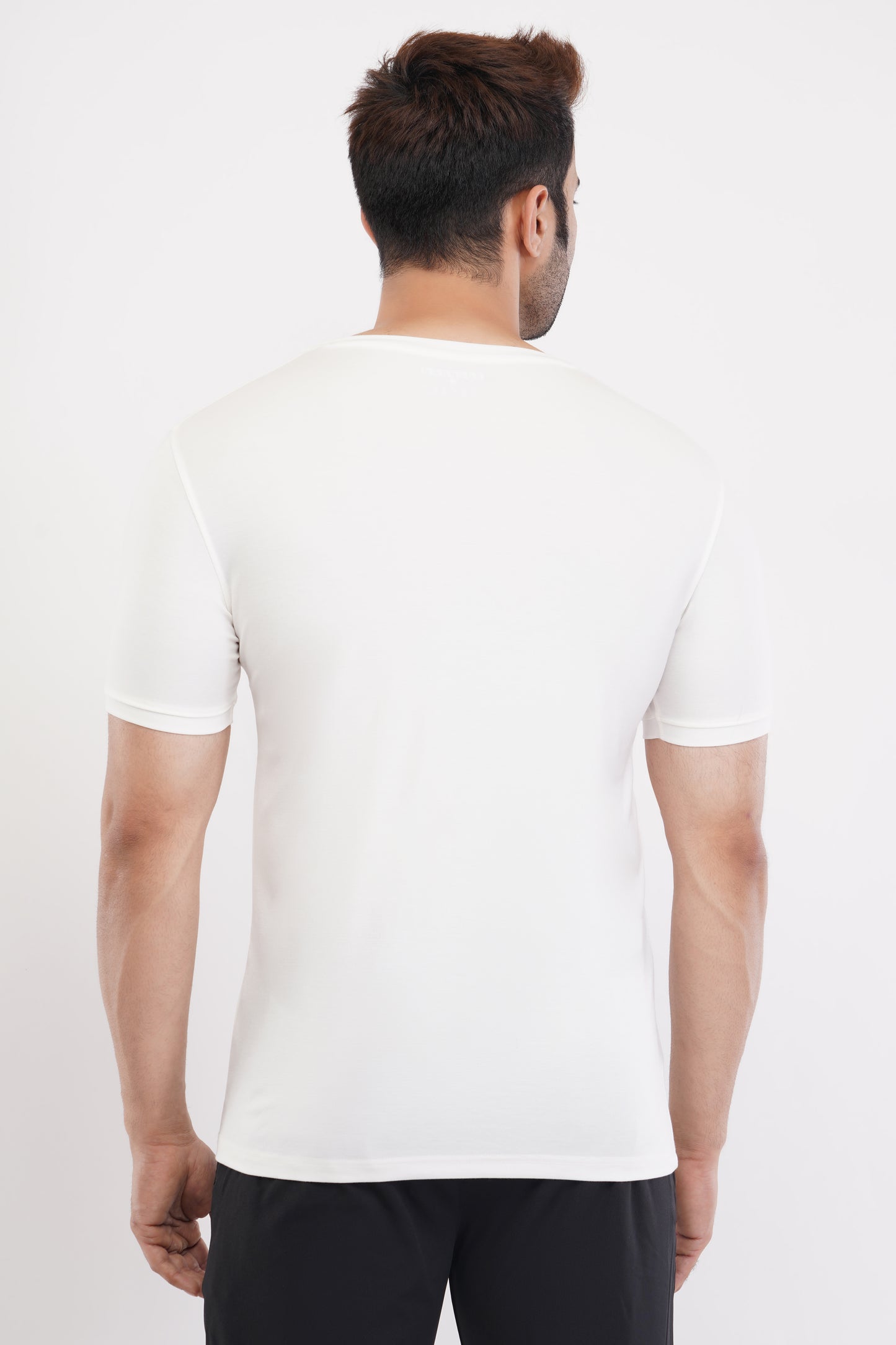 Men's Round Neck T-Shirt | Half Sleeve | Solid Regular Fit T-Shirt For Men(RN08)-White