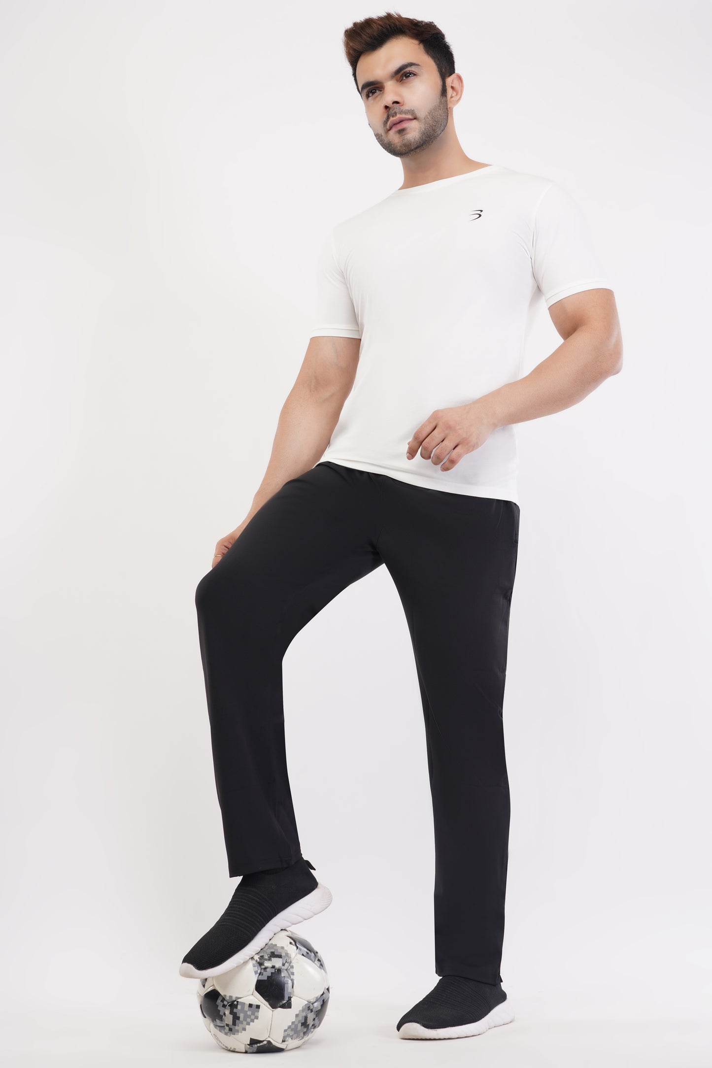 Men's Round Neck T-Shirt | Half Sleeve | Solid Regular Fit T-Shirt For Men(RN08)-White