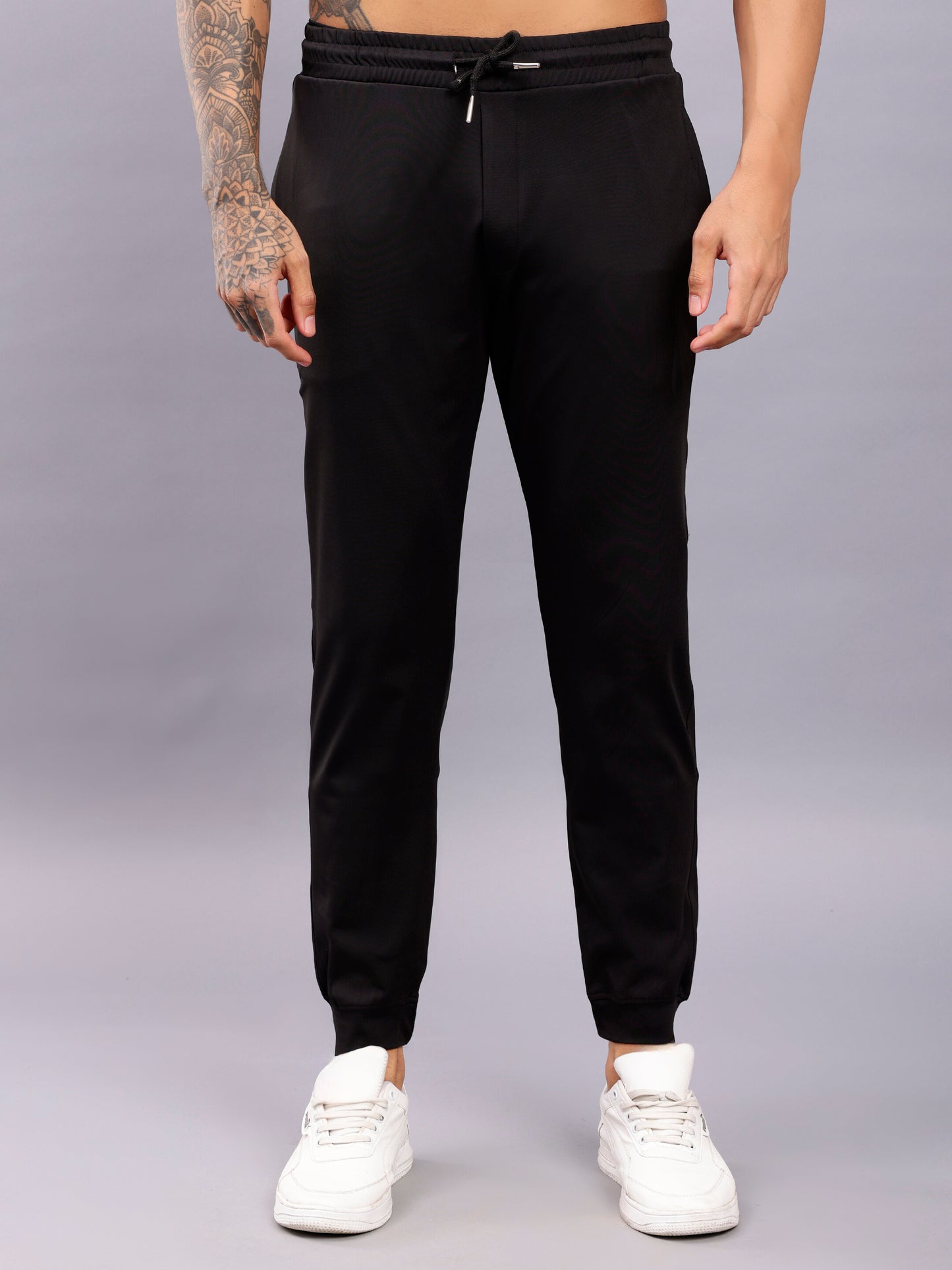Men's Regular Fit Running Track Pants | Slim Fit Track Pants | Super Stretchable Track Pant for Men - Black