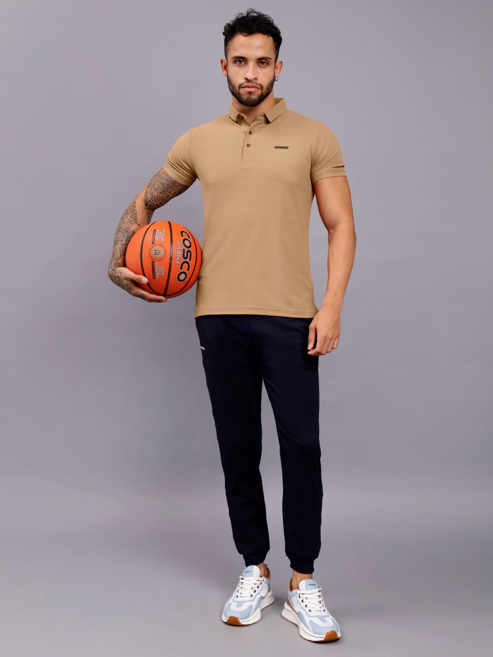 Men's Regular Fit Polo T-Shirt | Polo Plain T-Shirt | Half Sleeve | Casual T-Shirt for Men(PT01) - Camel