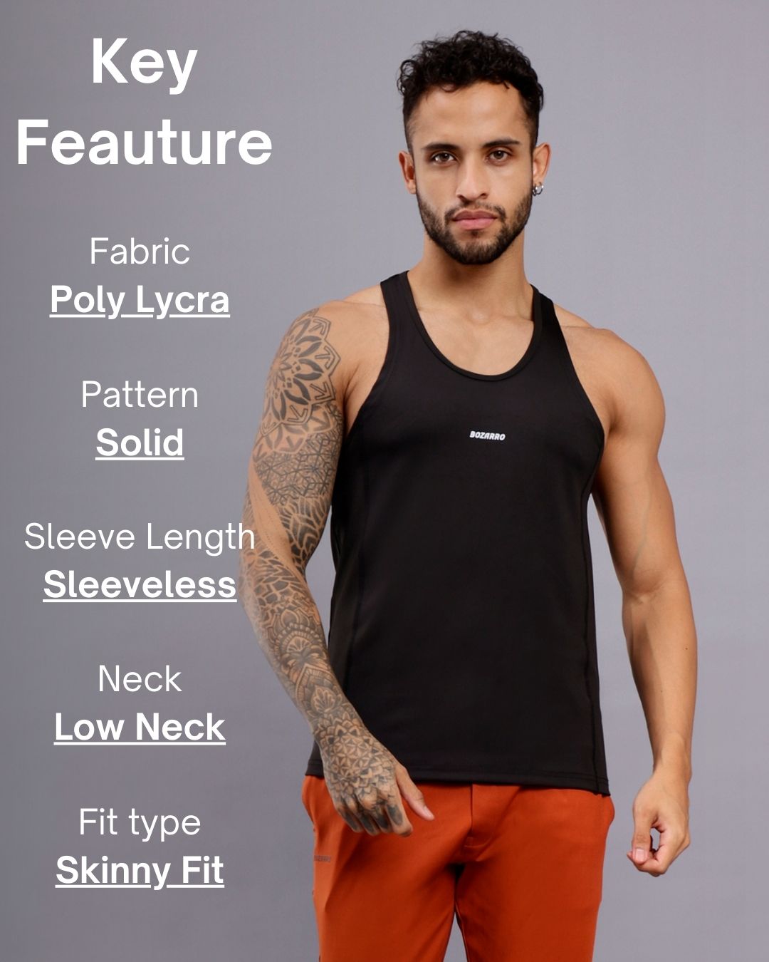 Men's Regular Fit Stringer | Men's Gym Tank Top Stringers |Solid Low Neck Tank Top For Men - Dark Green