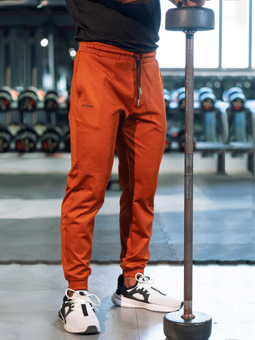 Men's Regular Fit Running Track Pants | Slim Fit Track Pants | Super Stretchable Track Pant for Men - Rust