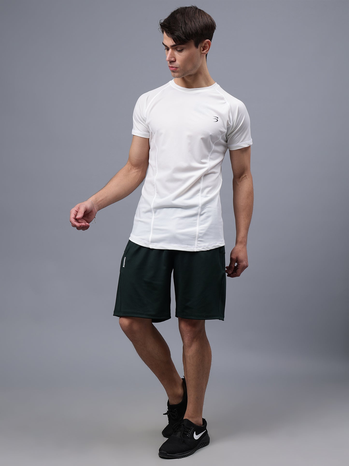 Round Neck Apple Cut T Shirt | Men's Half Sleeve Apple Cut T-Shirt | Round Neck Solid Regular Fit T-Shirt for Men's-white