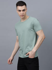 Men's Cotton T Shirt | Round Neck T Shirt | Round Neck Half Sleeve T shirt-Mint Green