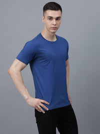 Men's Cotton T Shirt | Round Neck T Shirt | Round Neck Half Sleeve T shirt-Royal Blue