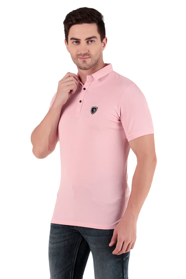 Men's Regular Fit Polo T-Shirt | Polo Plain T-Shirt | Half Sleeve | Casual T-Shirt for Men[PL02] - Pink