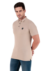 Men's Regular Fit Polo T-Shirt | Polo Plain T-Shirt | Half Sleeve | Casual T-Shirt for Men[PL02] - Beige