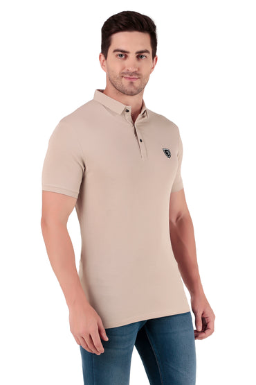 Men's Regular Fit Polo T-Shirt | Polo Plain T-Shirt | Half Sleeve | Casual T-Shirt for Men[PL02] - Beige