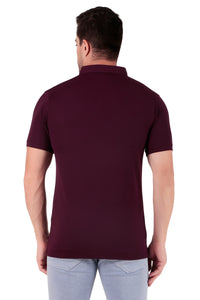 Men's Regular Fit Polo T-Shirt | Polo Plain T-Shirt | Half Sleeve | Casual T-Shirt for Men[PL02] - Wine