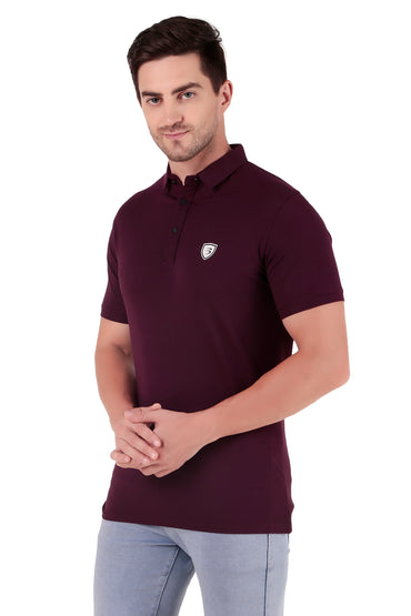 Men's Regular Fit Polo T-Shirt | Polo Plain T-Shirt | Half Sleeve | Casual T-Shirt for Men[PL02] - Wine