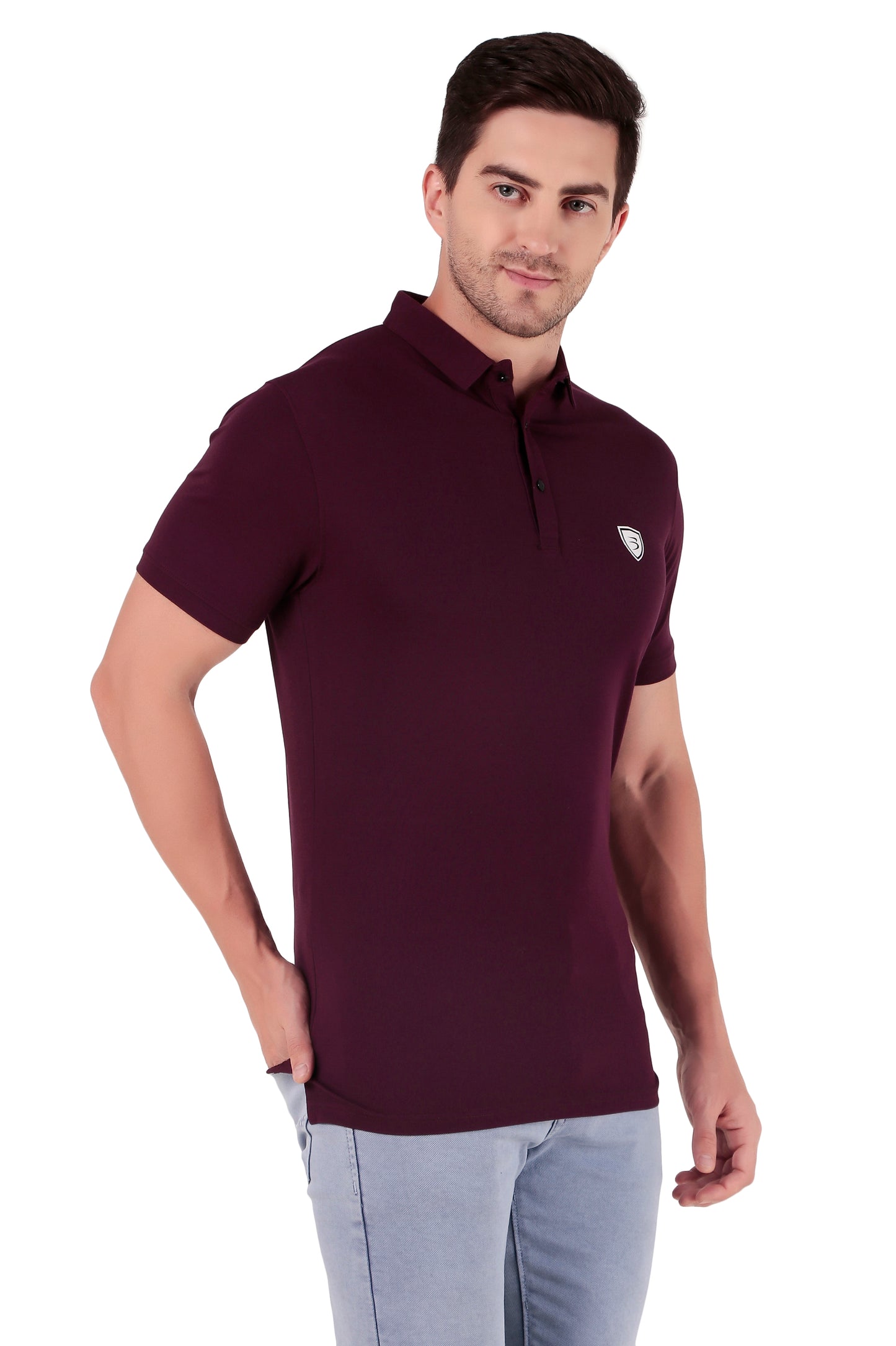 Men's Regular Fit Polo T-Shirt | Polo Plain T-Shirt | Half Sleeve | Casual T-Shirt for Men[PL02] - Wine