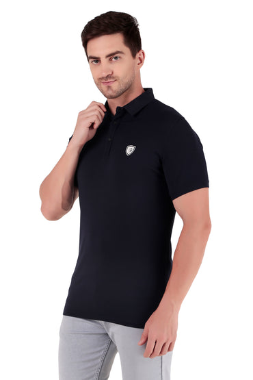 Men's Regular Fit Polo T-Shirt | Polo Plain T-Shirt | Half Sleeve | Casual T-Shirt for Men[PL02] - Navy Blue