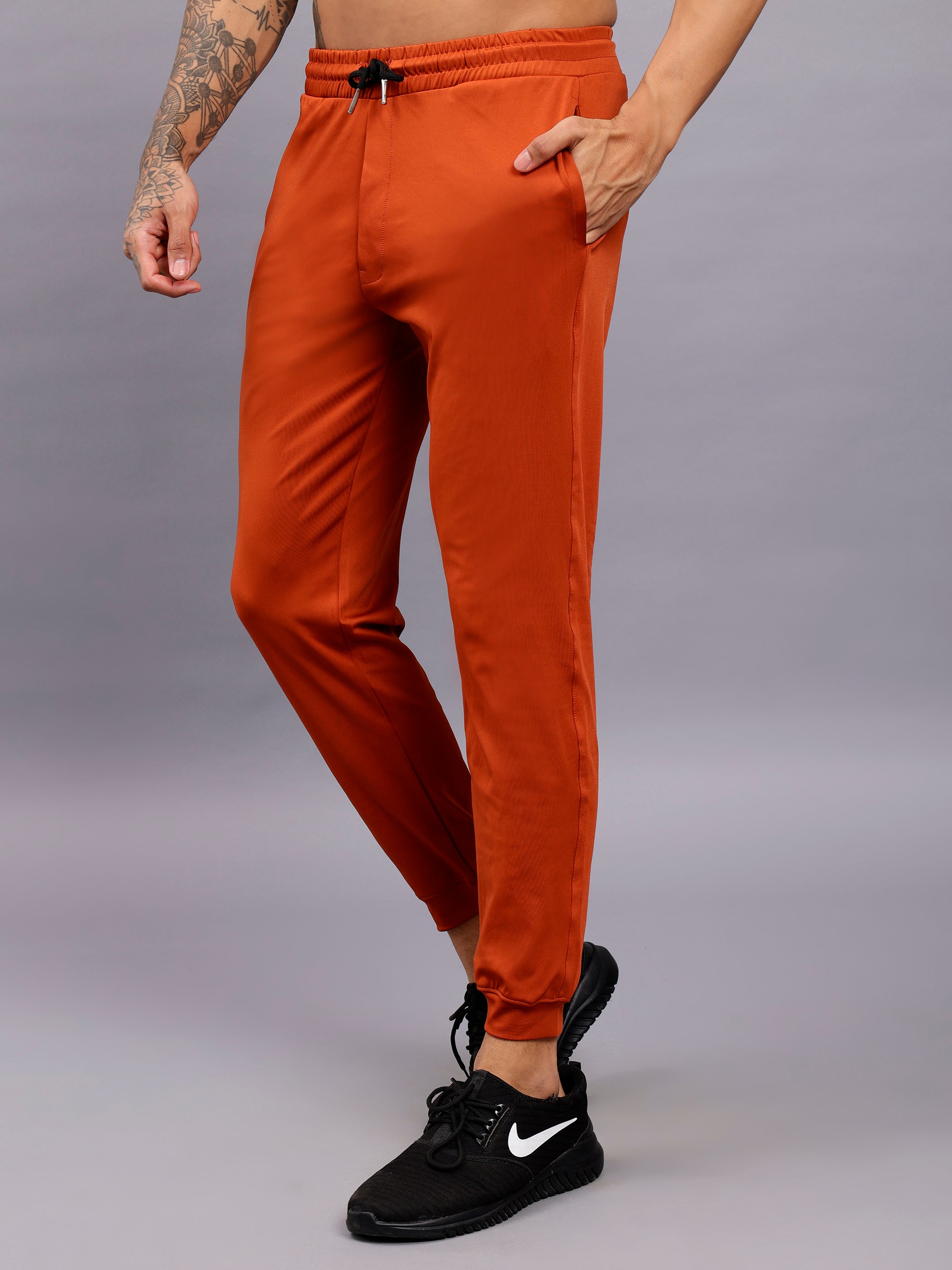 Slim fit track pants with side pockets with fresh treatment - (Orange) in  Ahmedabad, India | Bozarro – Bozarro Lifestyle