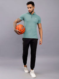 Men's Regular Fit Polo T-Shirt | Polo Plain Half Sleeve Casual T-Shirt | Polo T-Shirt for Men - Ice Blue