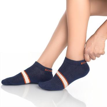 Men's Cotton Socks | Sports Ankle Length Cotton Socks | Breathable | Ribbed Socks for Men(104)-Pack of 4