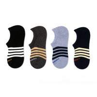 Men's Cotton Socks | Sports Loffer Length Cotton Socks | Breathable | Stripe Rib Socks for Men(103)-Pack of 4