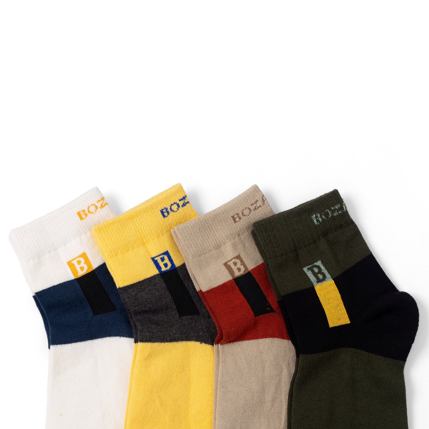 Men's Cotton Socks | Sports Quarter Length Cotton Socks | Breathable | Non Terry Socks for Men(101)-Pack of 4