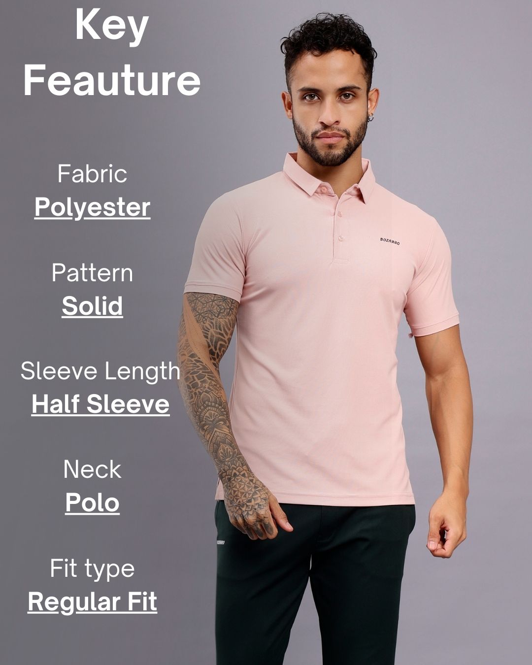 Men's Regular Fit Polo T-Shirt | Polo Plain Half Sleeve Casual T-Shirt | Polo T-Shirt for Men-Champagne White